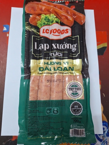 Lạp xưởng tươi nướng đá hương vị Đài Loan LC FOODS 700gr