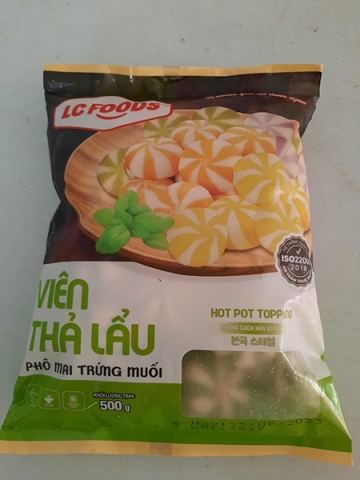 Viên thả lẩu phô mai trứng muối LC FOODS 500gr