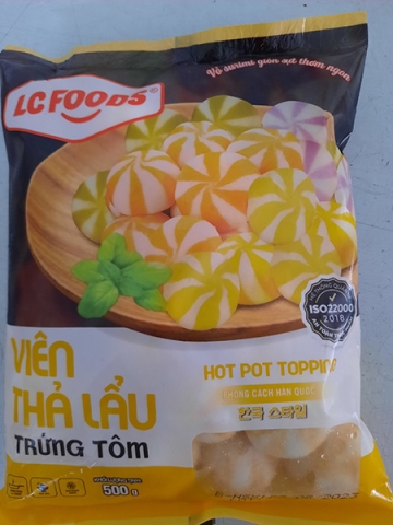 Viên thả lẩu trứng tôm LC FOODS 500gr