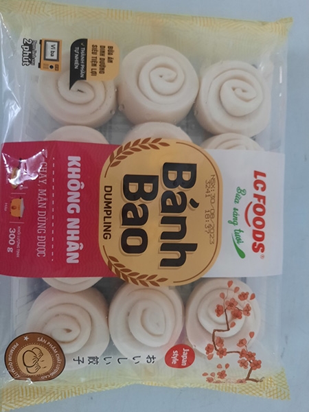 Bánh bao không nhân LC FOODS 300gr