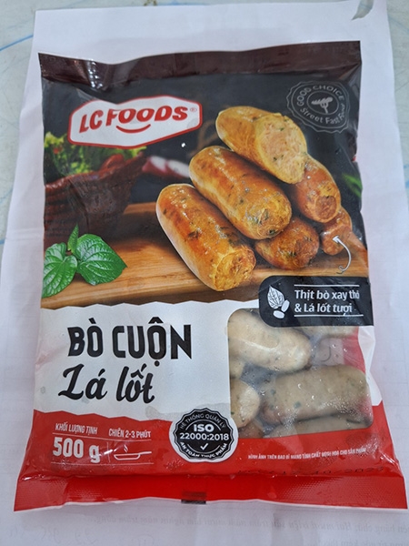 Bò cuộn lá lốt LC FOODS 500gr