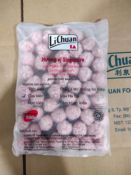 Cua viên Lichuan 500gr