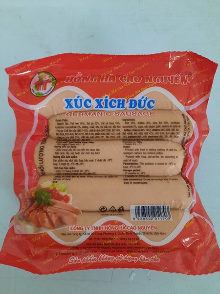 Xúc xích đức Hồng Hà 500gr