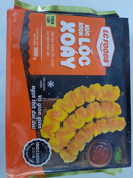 Xúc xích lốc xoáy tẩm bột LC FOODS 600gr